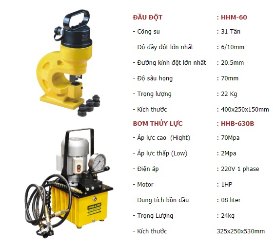 Nơi cung cấp đột lỗ thủy lực uy tín