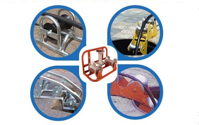 Con lăn kéo cáp góc bánh nhôm, nhựa 10 tấn