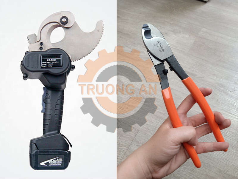 So sánh kìm cắt cáp sử dụng pin và dùng tay